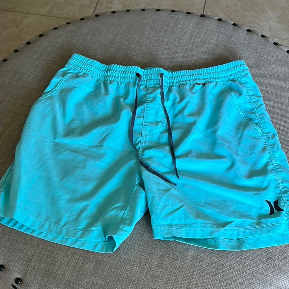 Hurley Blue and Black Board Shorts Quick-Dry Swimwear
